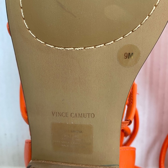 New Vince Camuto Alminda orange Strappy sandals Leather upper size 8 - Picture 5 of 5